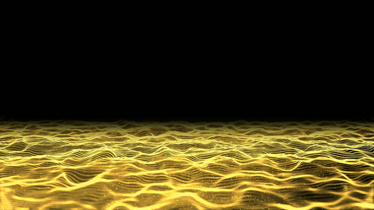 透明通道金色粒子海洋视频素材视频
