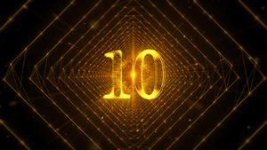 2021金色粒子线条10秒倒计时年会开场片头34秒视频