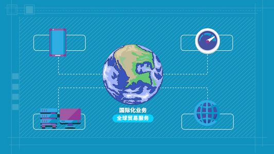 简洁MG卡通国际贸易物流宣传展示视频