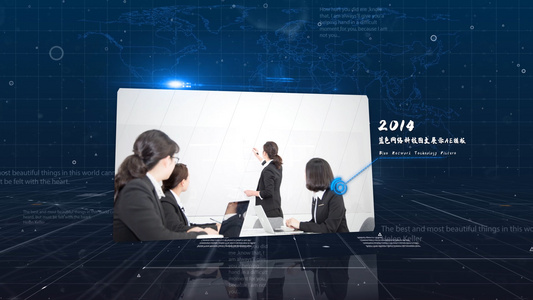 科技企业宣传片发展历程图文包装AE模板视频
