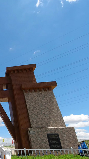 延时拍摄张北草原景区入口最美公路19秒视频