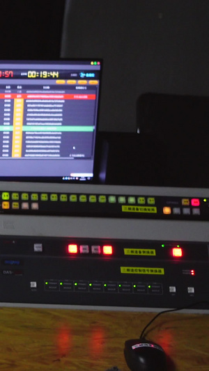电视台节目审核专业设备监控素材演播室22秒视频