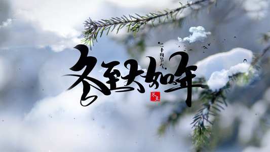 中国水墨风冬至文化习俗展示AE模板视频