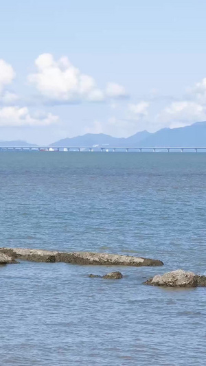 5k素材延时摄影广东珠海海景城市风光12秒视频