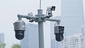 4k城市安防监控探头摄像头16秒视频