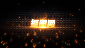 金属质感火花迸发logo展示AE模板23秒视频