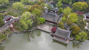 上海大观园怡红院航拍4K53秒视频