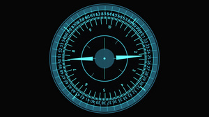 科技动态圆环指南针瞄准元素动画10秒视频