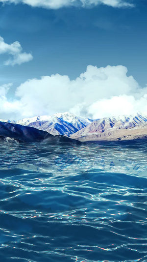 唯美的海面灯塔背景素材海洋背景30秒视频