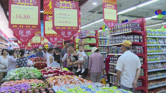 【民生】超市商场顾客购物实拍高清视频视频