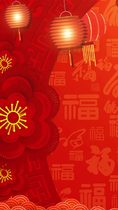 红色喜庆春节过年循环背景视频视频