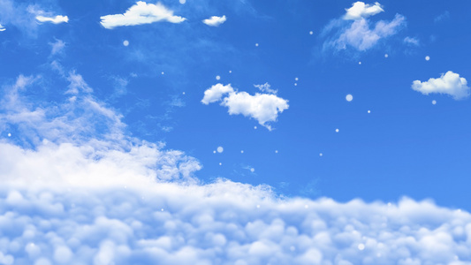 清新唯美天空动态云层背景视频