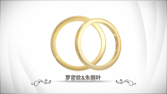 戒指片头婚礼模板视频