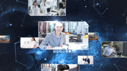 蓝色科技商务宣传展示图文模板视频