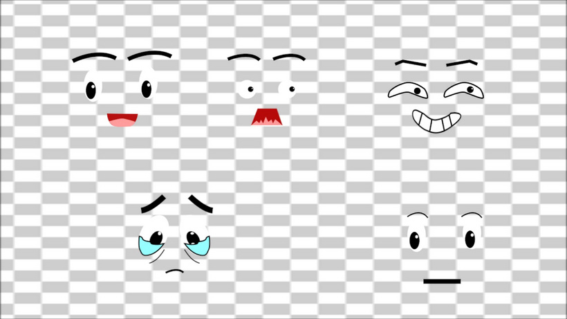 卡通表情动态透明背景-资灵