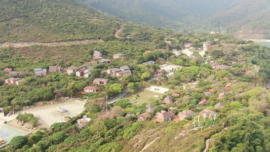 航拍深圳杨梅坑美人鱼拍摄取景点鹿嘴山庄视频