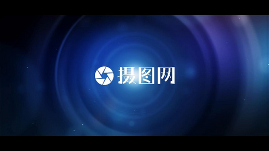 大气环形光效标志logo展示片头会声会影X10模板视频
