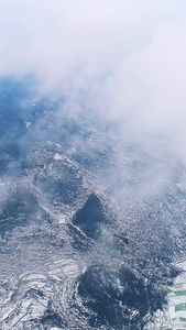 雪景航拍白雪皑皑视频