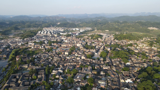 航拍贵州贵阳5A景区青岩古镇视频