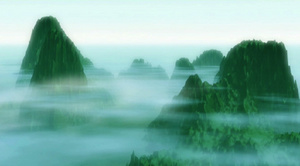 绿色朦胧中国风美景背景视频58秒视频