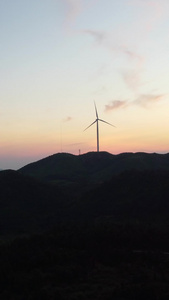新能源风力发电机竖屏航拍视频