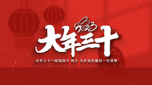 喜庆兔年大年三十宣传展示AE模板58秒视频