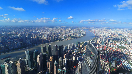 4K俯瞰上海金融中心视频