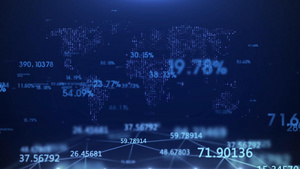 科技数字地图空间背景40秒视频