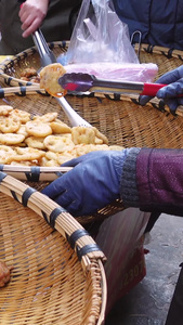 城市新年准备年货扎肉丸子素材城市素材视频