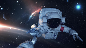 太空宇航员背景视频4k15秒视频