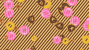 甜甜圈动画背景4K40秒视频
