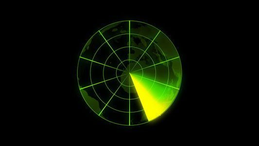 雷达扫描地球科技带通道视频展示视频