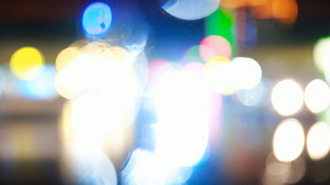 特殊拍摄手法城市车流长焦虚化大光圈光斑13秒视频