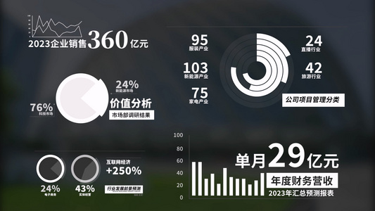 科技数据字幕条简洁文字AE模板视频