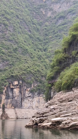 实拍著名巫山小三峡峡谷栈道高山峡谷136秒视频