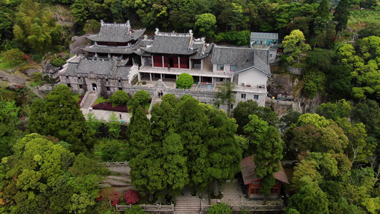 4k航拍5A景区太姥山白云摩霄游览区景点白云寺视频视频