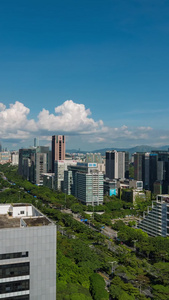 深圳南山科技大厦城市交通风光延时O2O视频