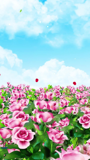 唯美的玫瑰花背景素材新人出场30秒视频