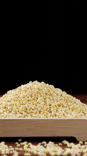高清小米养生食材黄小米25秒视频