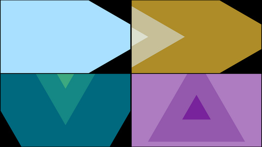 一组三角形划屏转场动画视频