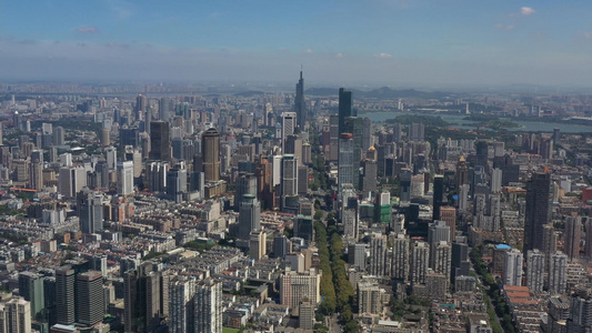 南京新街口城市航拍[和平门]视频