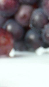 葡萄紫葡萄新鲜水果微距镜头电商元素视频
