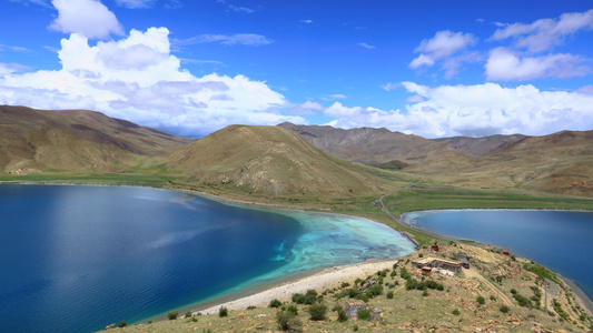 西藏羊卓雍措湖延时视频视频