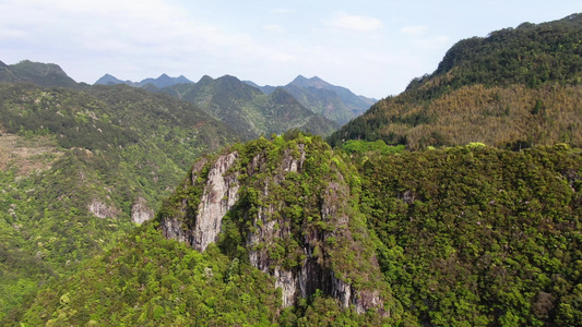 航拍5A景区福建白水洋景点五老峰视频视频