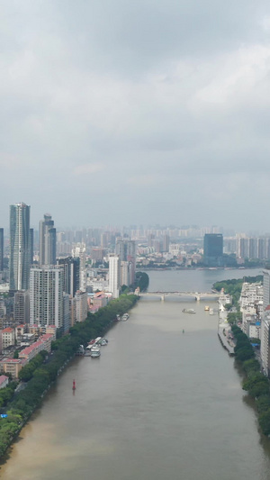广州城市珠江两岸风光82秒视频