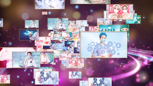 国际护士节照片汇聚片头AE模板16秒视频