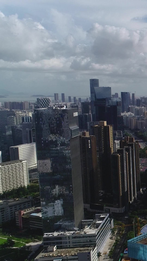 高清航拍深圳大学体育馆大型操场城市建设55秒视频