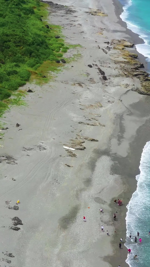 台湾海边沙滩高山航拍无人机31秒视频