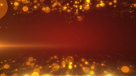 金色粒子光斑推进舞台视频