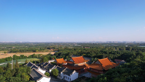 航拍湖北佛教文化旅游宗教名胜古建筑寺庙景德寺4k素材56秒视频